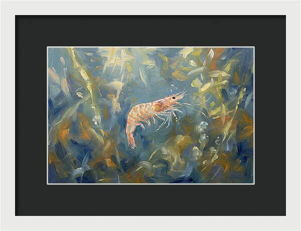 Shrimp Among Aquatic Greens