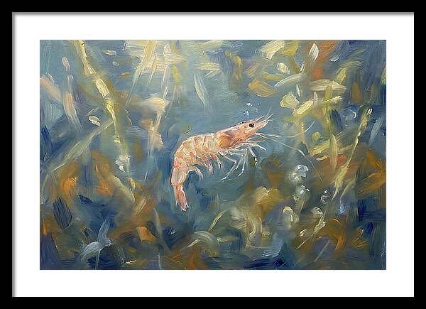 Shrimp Among Aquatic Greens