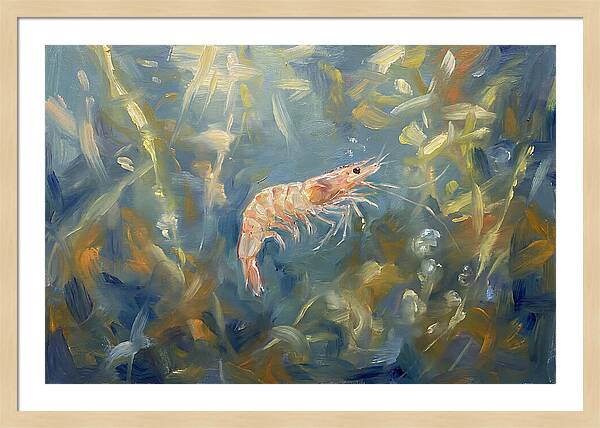 Shrimp Among Aquatic Greens