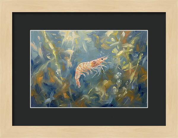 Shrimp Among Aquatic Greens