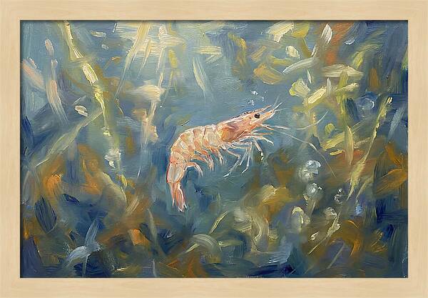 Shrimp Among Aquatic Greens