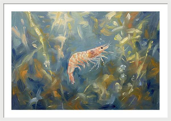 Shrimp Among Aquatic Greens