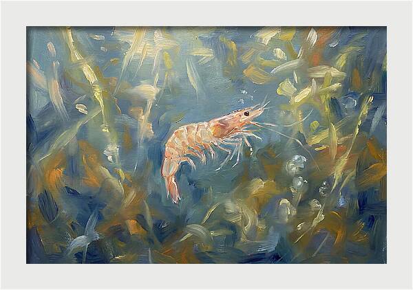 Shrimp Among Aquatic Greens