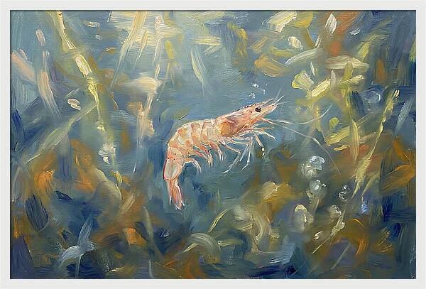Shrimp Among Aquatic Greens