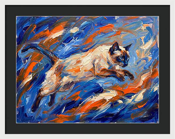 Siamese Cat In Motion