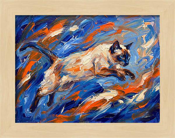 Siamese Cat In Motion