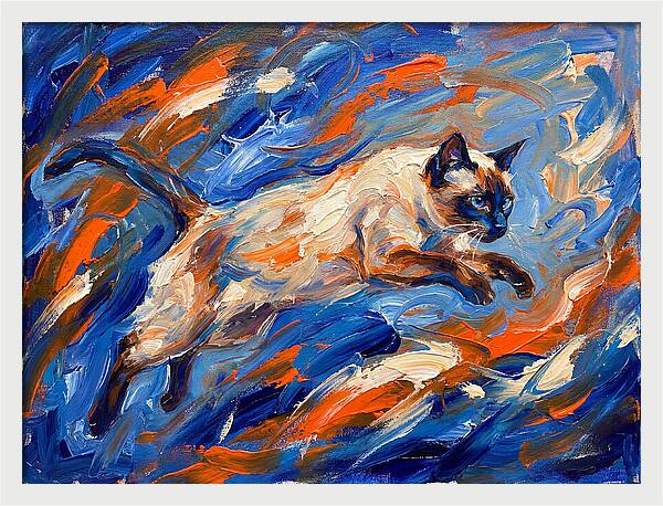 Siamese Cat In Motion