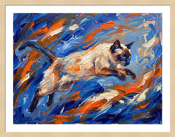 Siamese Cat In Motion