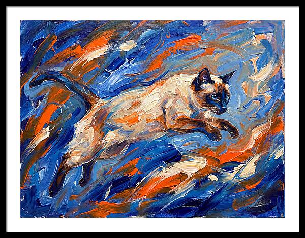 Siamese Cat In Motion