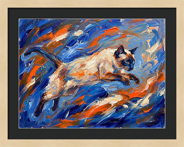 Siamese Cat In Motion