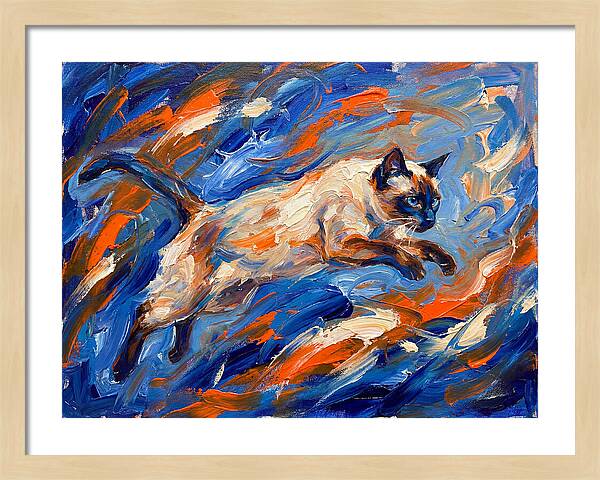 Siamese Cat In Motion