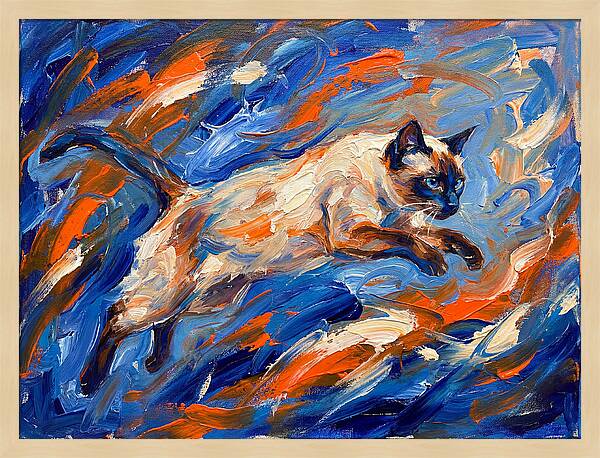 Siamese Cat In Motion