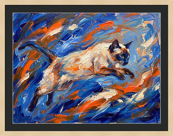 Siamese Cat In Motion