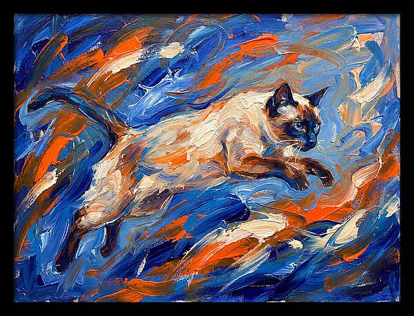 Siamese Cat In Motion