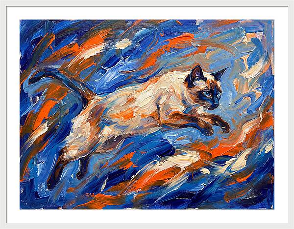 Siamese Cat In Motion