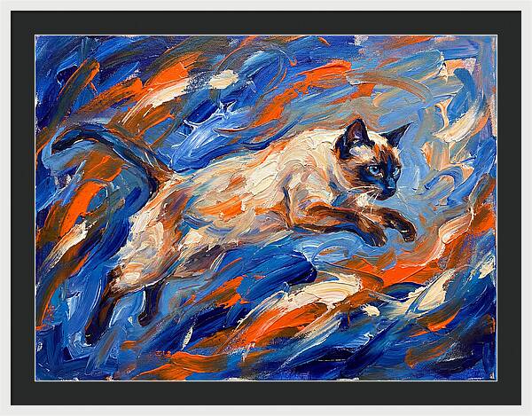 Siamese Cat In Motion