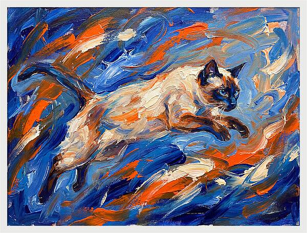 Siamese Cat In Motion