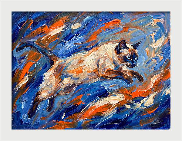 Siamese Cat In Motion