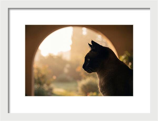 Siamese Cat In Sunny Doorway