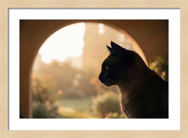 Siamese Cat In Sunny Doorway