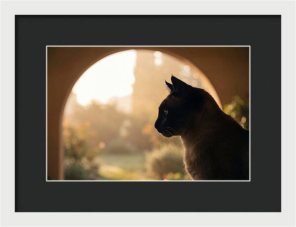 Siamese Cat In Sunny Doorway
