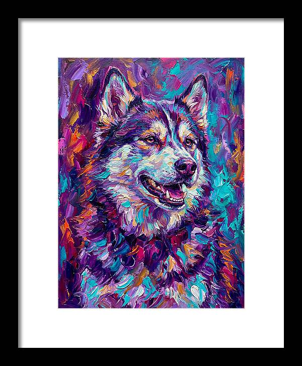 Siberian Husky In Vibrant Colors