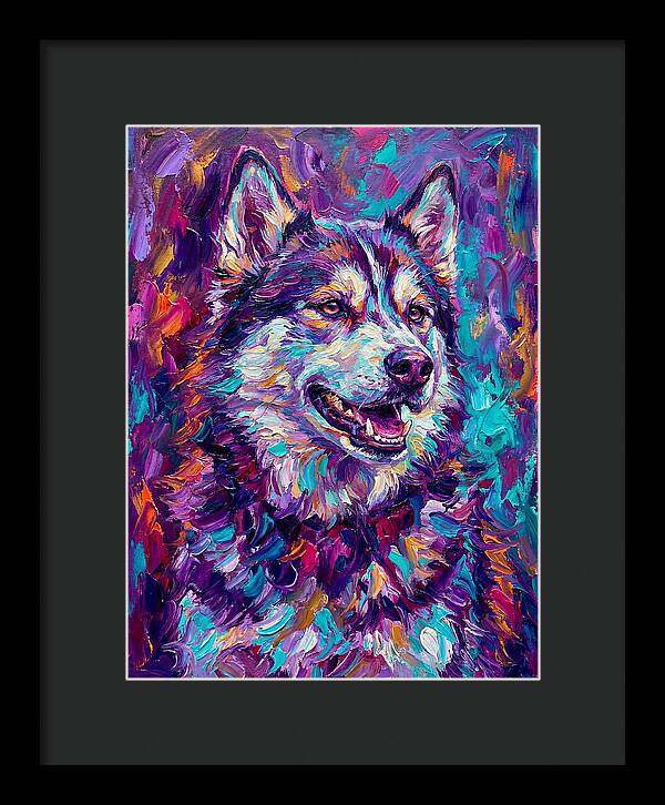 Siberian Husky In Vibrant Colors