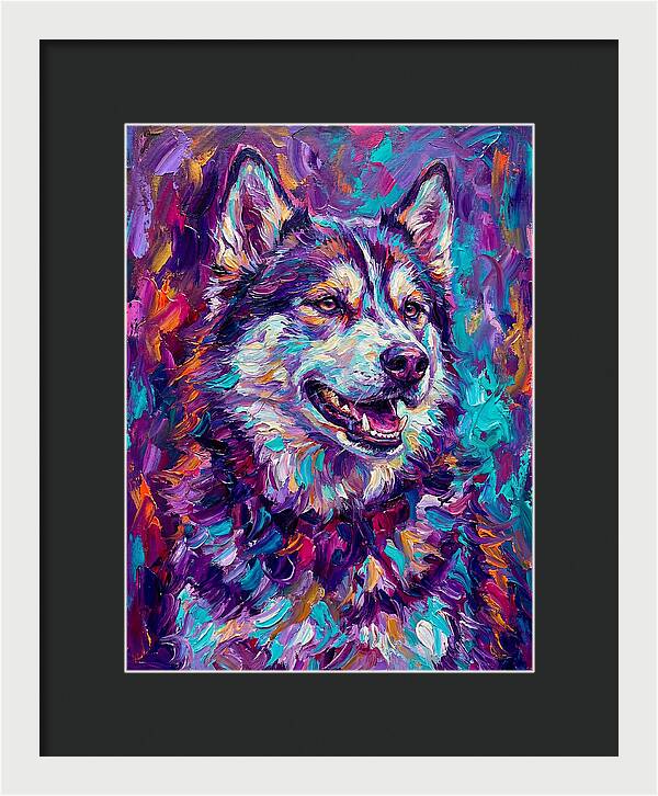 Siberian Husky In Vibrant Colors
