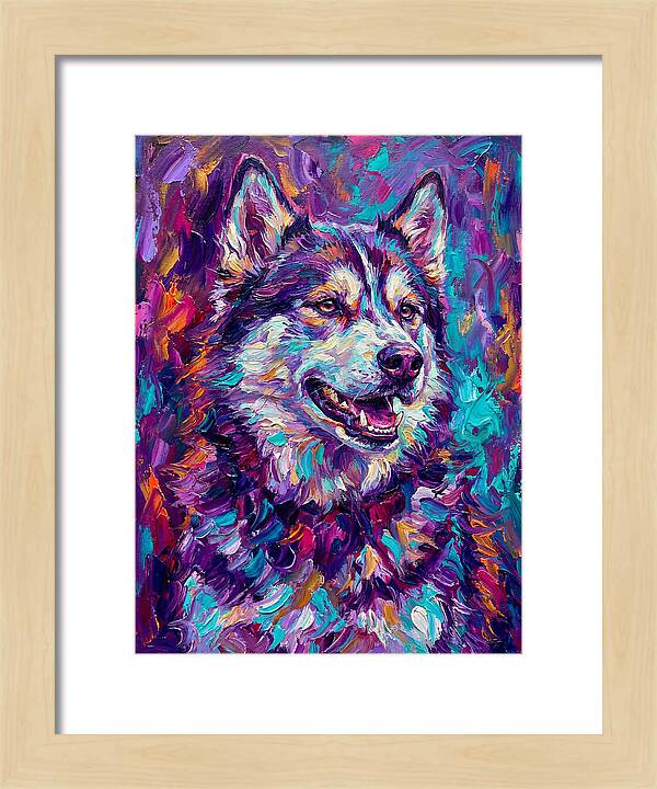 Siberian Husky In Vibrant Colors