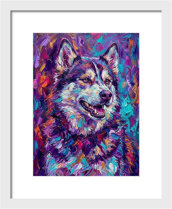 Siberian Husky In Vibrant Colors