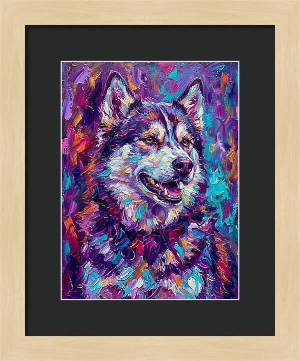 Siberian Husky In Vibrant Colors