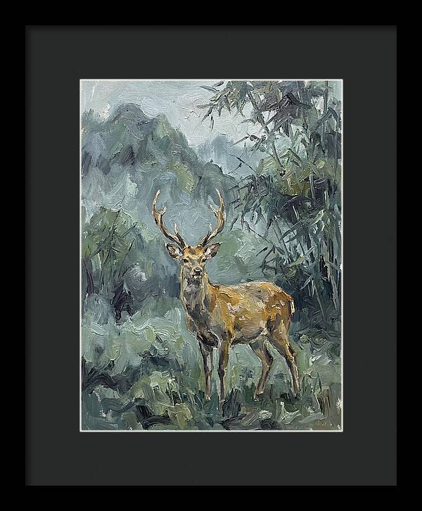 Sika Deer Among Lush Foliage
