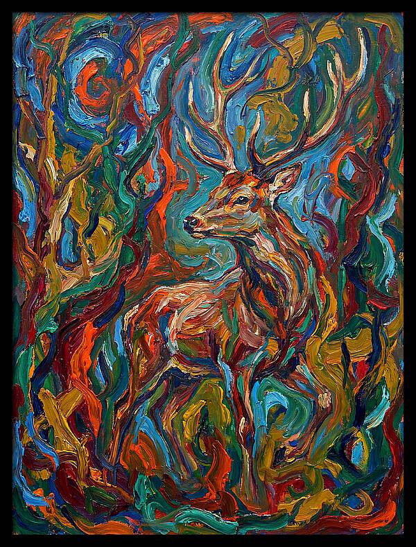 Sika Deer In Expressionist Colors
