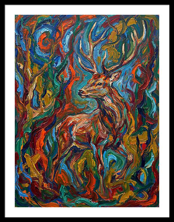 Sika Deer In Expressionist Colors