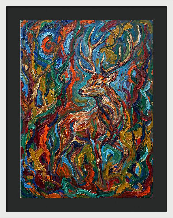 Sika Deer In Expressionist Colors