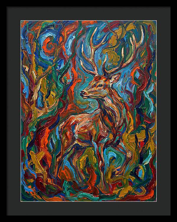 Sika Deer In Expressionist Colors