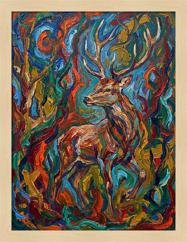 Sika Deer In Expressionist Colors