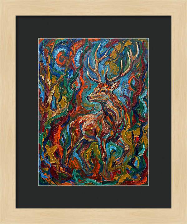 Sika Deer In Expressionist Colors