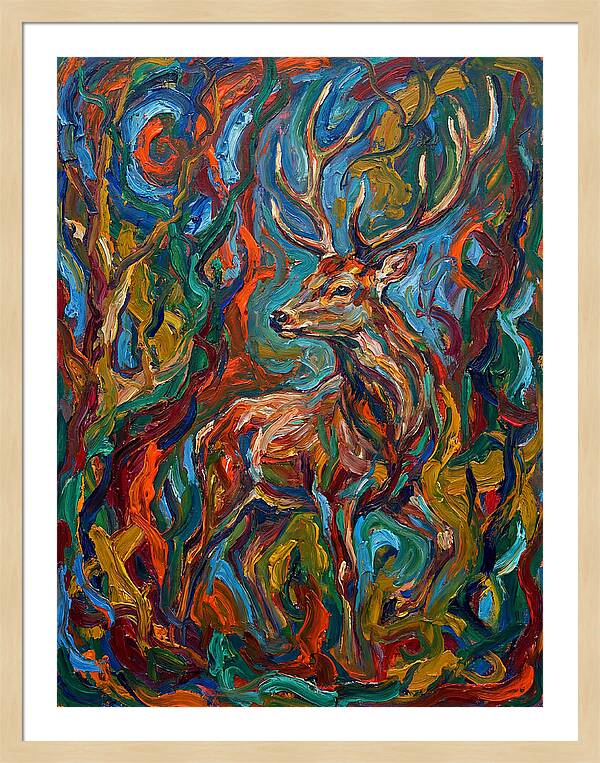 Sika Deer In Expressionist Colors