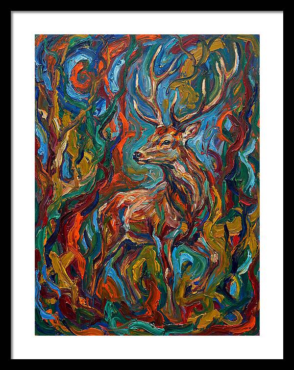 Sika Deer In Expressionist Colors
