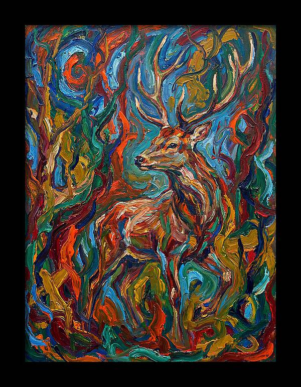 Sika Deer In Expressionist Colors