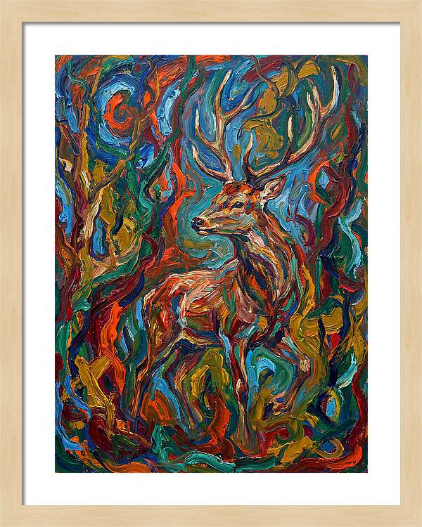 Sika Deer In Expressionist Colors
