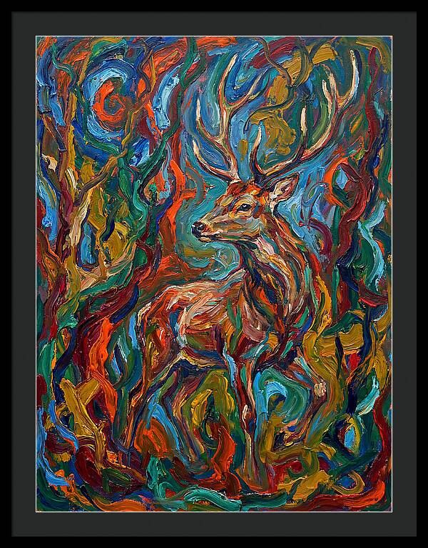 Sika Deer In Expressionist Colors