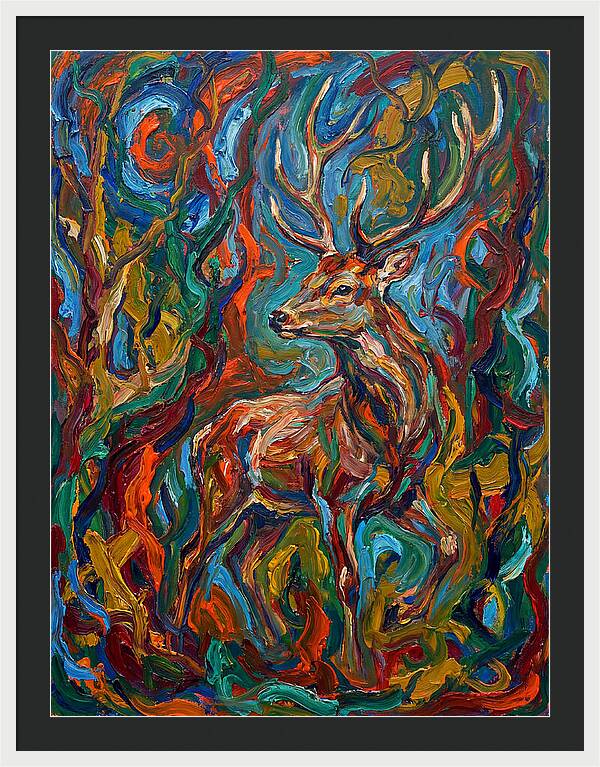 Sika Deer In Expressionist Colors