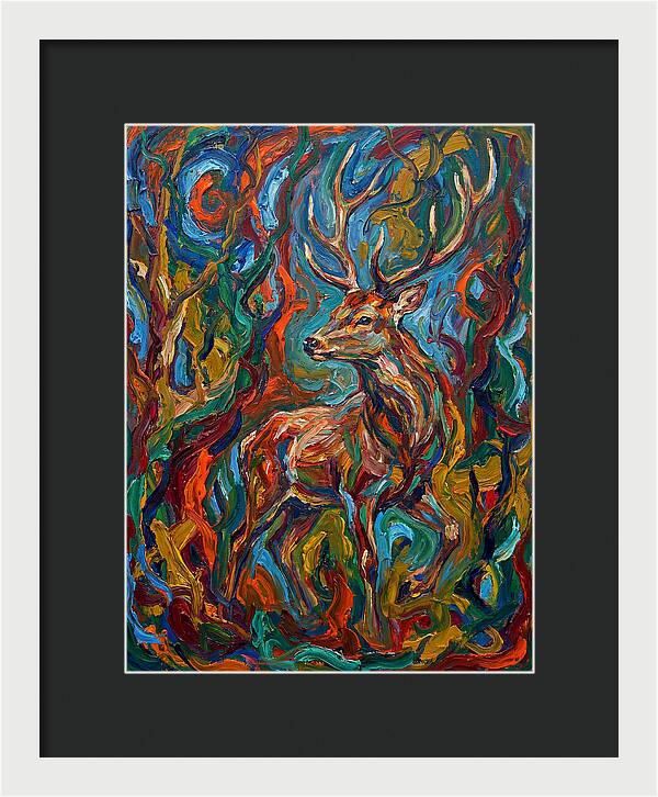 Sika Deer In Expressionist Colors
