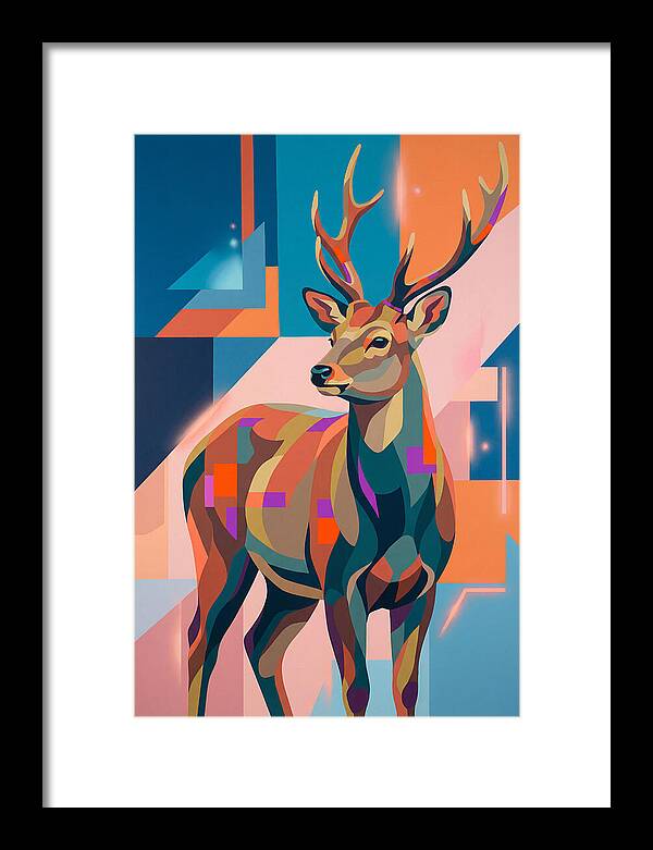 Sika Deer In Vibrant Colors