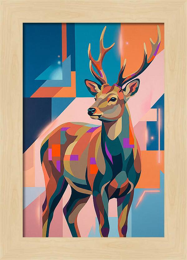 Sika Deer In Vibrant Colors