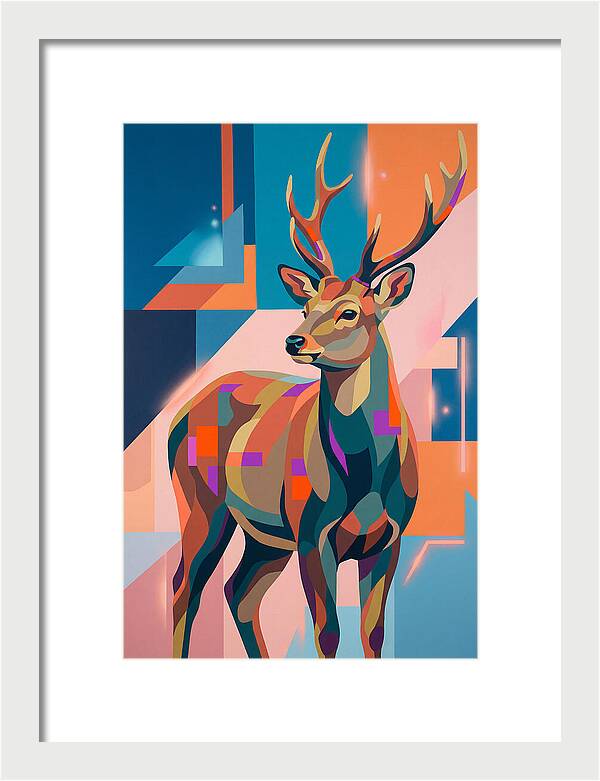 Sika Deer In Vibrant Colors