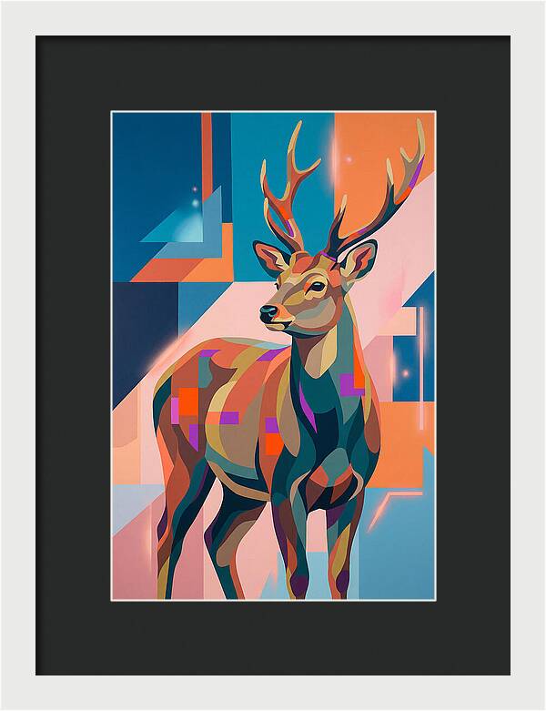 Sika Deer In Vibrant Colors