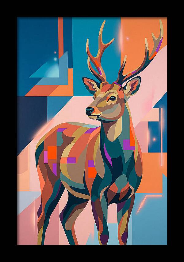 Sika Deer In Vibrant Colors